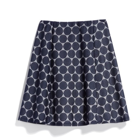BNWT Renee C Maybell Lace Skirt Navy and White Size M Petite Stitch Fix Size MP - Picture 1 of 3